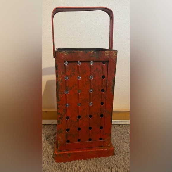 Eclectic Rustic DRAMATIC cheese grater light 11INCHES tall - Picture 2 of 6